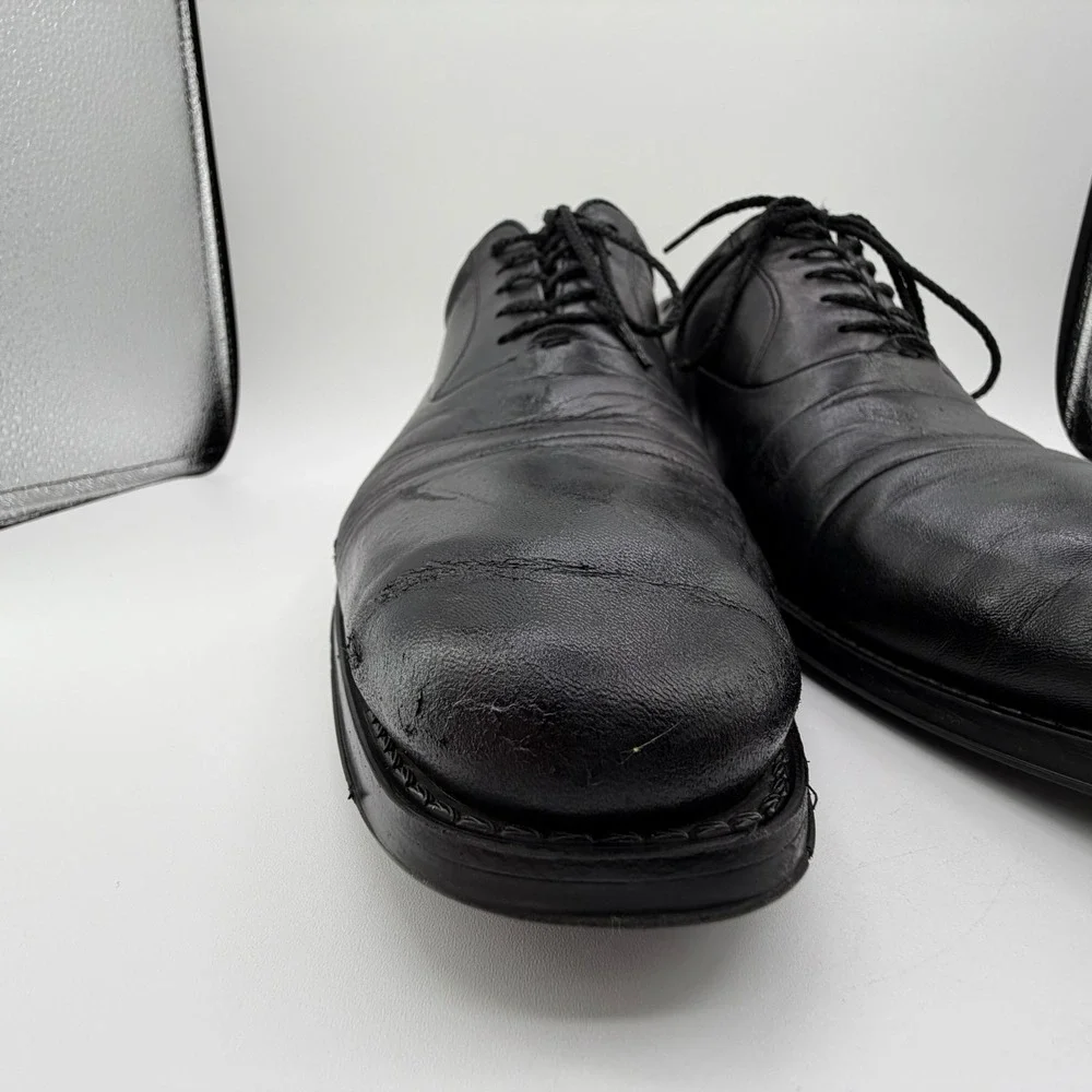 Magnanni Federico Oxford Shoes Mens Sz 11.5 D Black Leather‎ Cap Toe 12654 READ